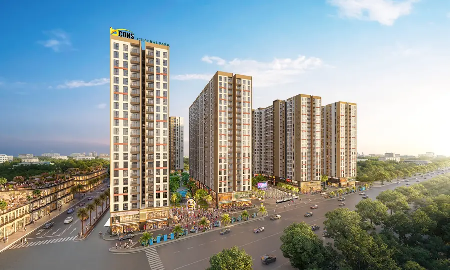 Phối cảnh Bcons Central Park – 236 Phan Trung, Biên Hoà, TP. Đồng Nai